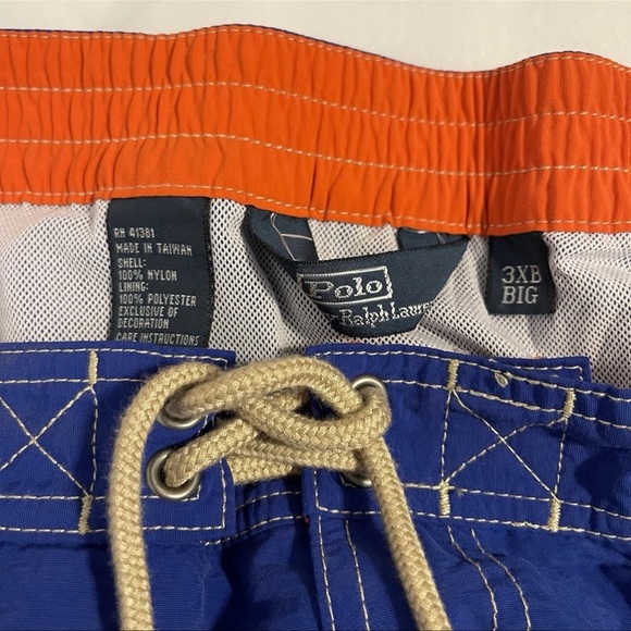 Ralph Lauren Polo Mens Swim Trunks Size 3X BIG Blue Swim Cruise Resort - Picture 3 of 4